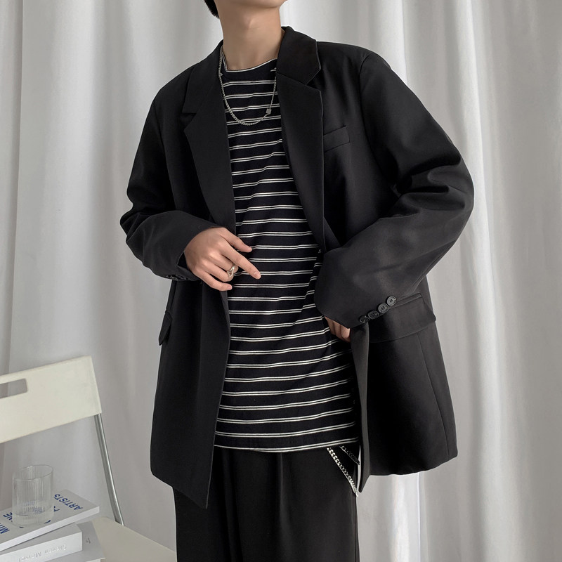 秋季帅气潮流西装男韩版宽松雅痞小西服休闲外套DZ17-P90，男装西服套装，四季星座713