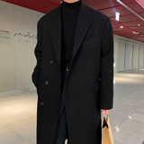秋冬高级感气质毛呢大衣男韩版宽松中长款风衣ins外套FK517-P135，男装毛呢大衣，四季星座713