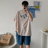 夏季ulzzang气质短袖T恤韩版潮流休闲体恤CT61-P35，男装T恤，四季星座713