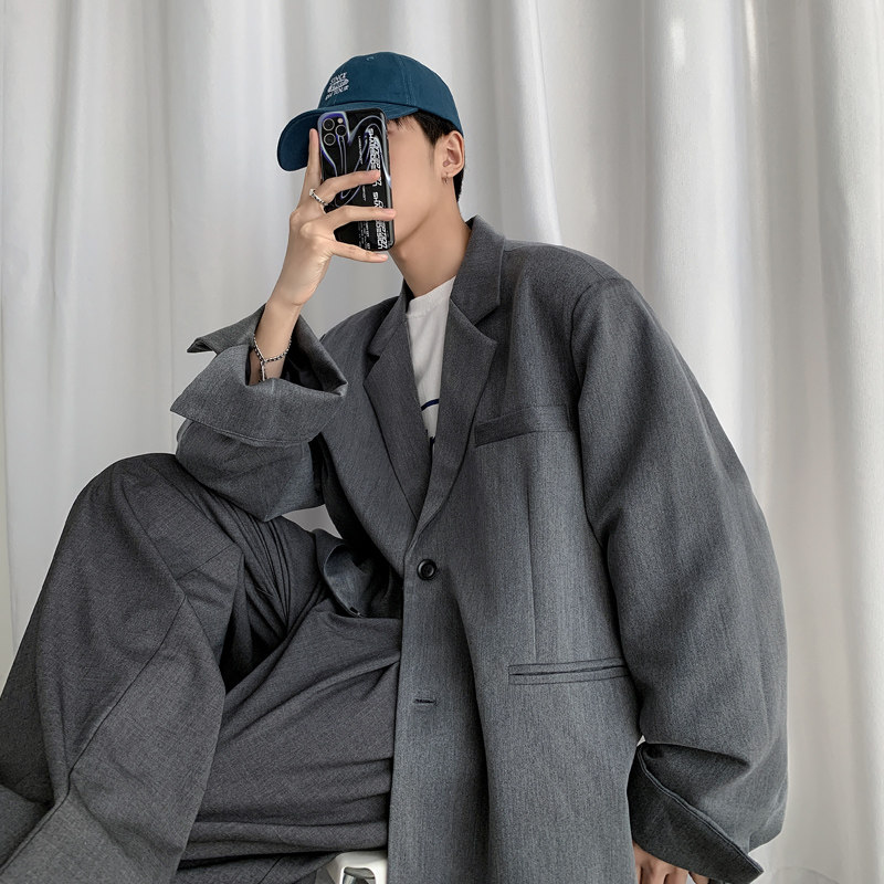 春季简约帅气休闲西装男女韩版宽松痞帅小西服青年外套FC518-P80，男装西服套装，四季星座713