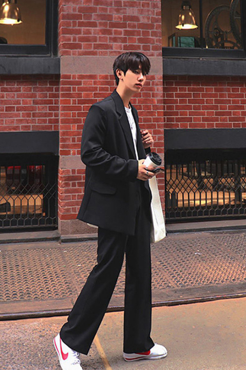 秋季简约ulzzang帅气小西装男韩版宽松休闲西服潮流外套XZ16,男装西服,四季星座713