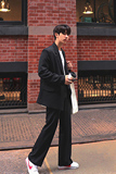 秋季简约ulzzang帅气小西装男韩版宽松休闲西服潮流外套XZ16，男装西服，四季星座713