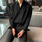 春秋季高级帅气垂感长袖衬衫男韩版衬衣休闲打底衫FC165-P50，男装衬衫，四季星座713