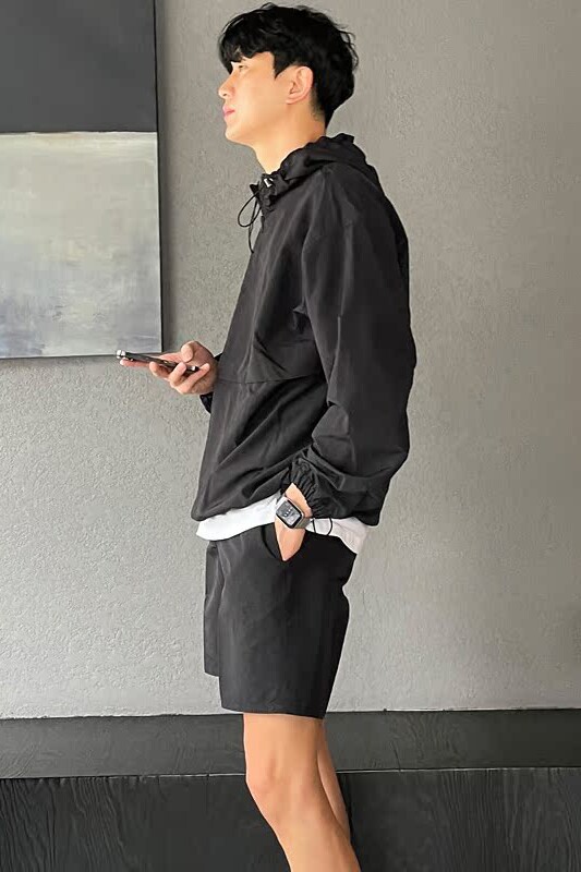 春夏季潮防晒服套装男韩版连帽套头防晒服衬衫二件套短裤CT70-P98,男装衬衫,四季星座713