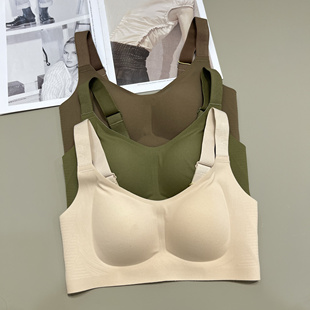古妃1003无痕女薄款 大胸显小内衣莫代尔蚕丝收副乳防下垂固定文胸