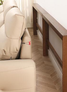 沙发后置物架超窄带插座实木多层缝隙靠墙红橡木黑胡桃长条桌书架