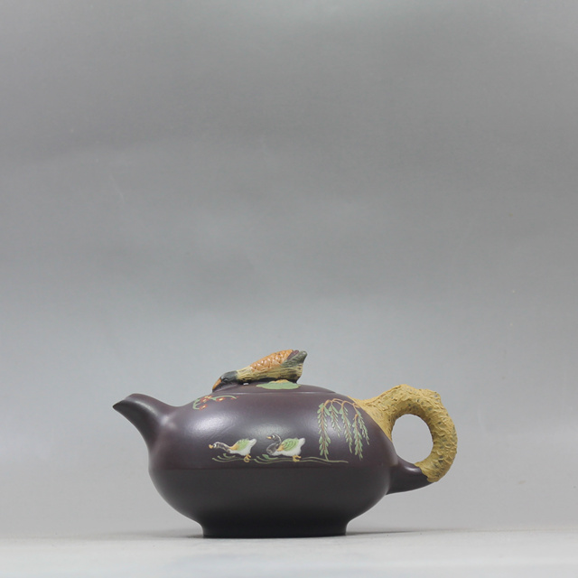 春暖鸭先知壶王红娟制老紫泥