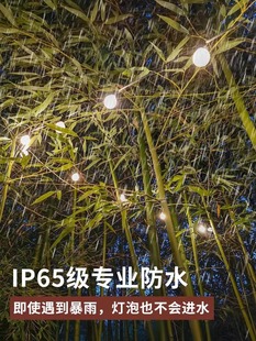 防水灯球泡高亮室外低压庭院防水灯带花园装 饰G50家用户外led灯条