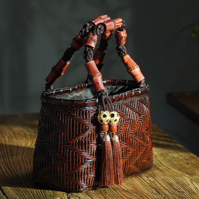 邱师傅竹编包民族风手提包汉服