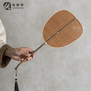 竹编舞蹈扇古典竹扇长柄竹丝扇