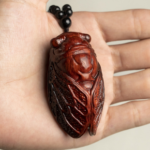 邱师傅竹木制作知了蝉挂件一鸣惊人手把件挂件文玩手把件挂件