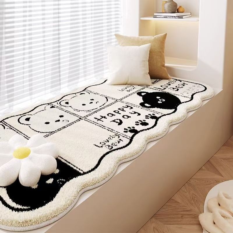 仿羊绒飘窗垫卡通窗台阳台垫家用