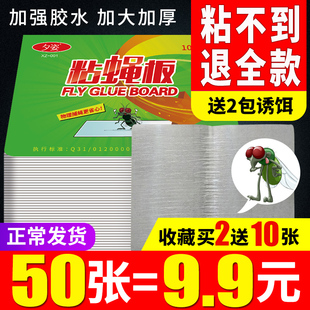 粘蝇纸苍蝇贴强力粘蝇板杀手神器沾蝇蚊子灭蝇子捕捉器家用一扫光