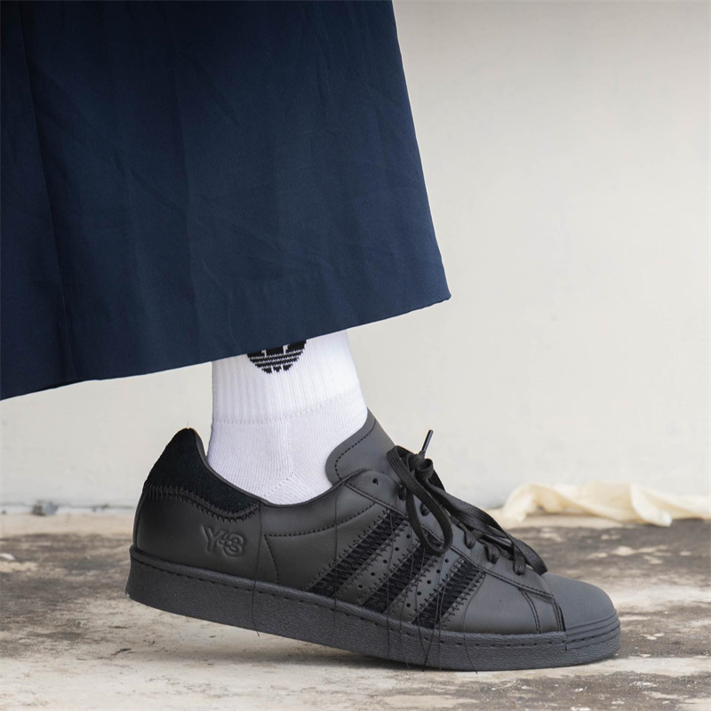 Adidas/阿迪达斯 Y3 SUPERSTAR 黑色系贝壳头男女休闲板鞋 HP3127