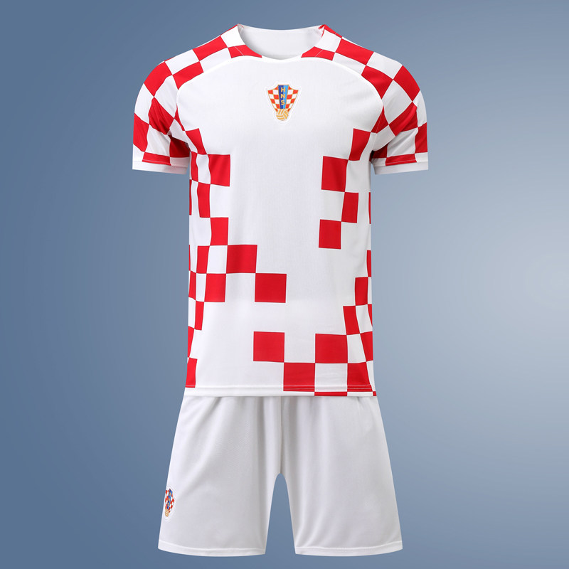 2223世界杯克罗地亚球衣定制莫德里奇国家队主场足球服成人训练服