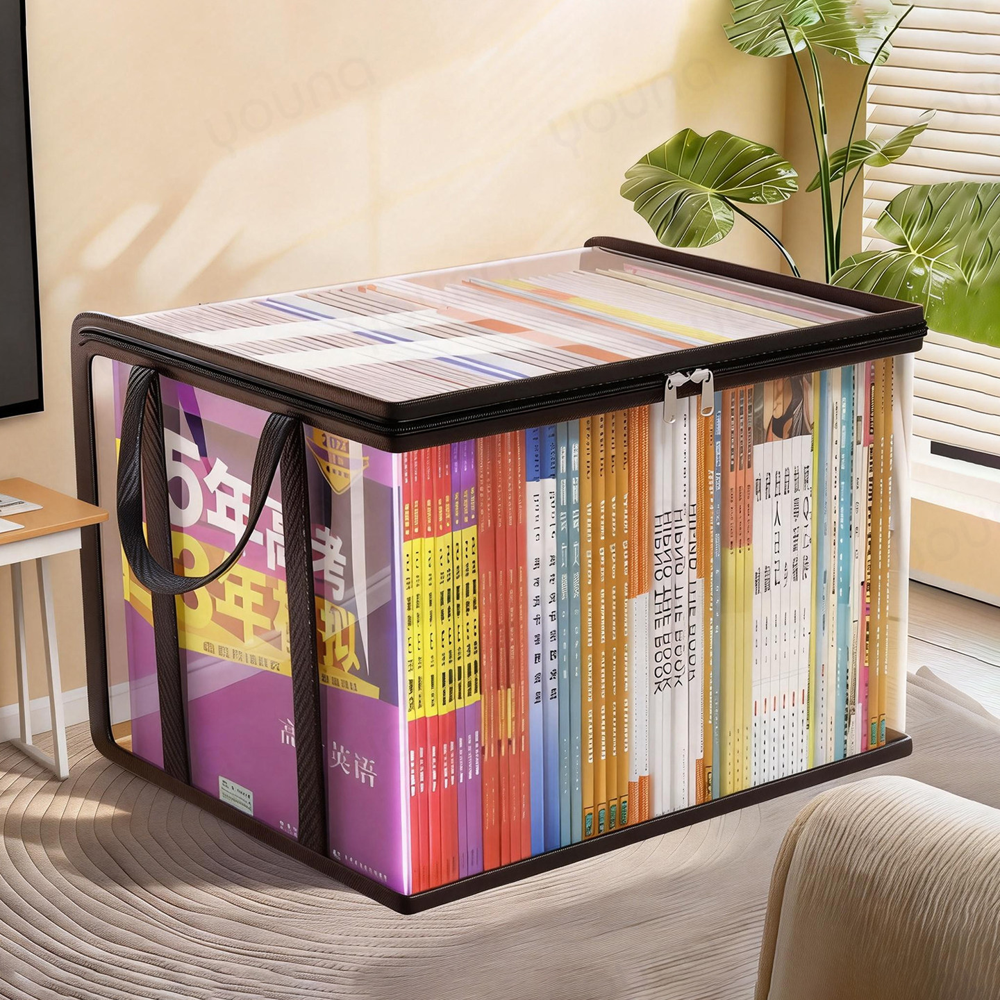 书本收纳箱防潮防尘袋透明收纳袋高三打包书籍试卷文件夹分类整理折叠课桌书架置物架家用大容量旧书收纳神器,文具电教/文化用品/商务用品,文件夹/试卷夹,淘宝优惠券,粉丝福利购,淘宝优惠卷