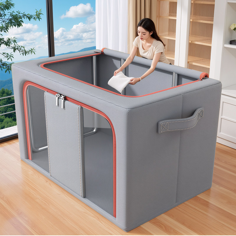 加厚衣服收纳箱家用大容量装衣物被子整理盒布艺衣柜储物箱子神器