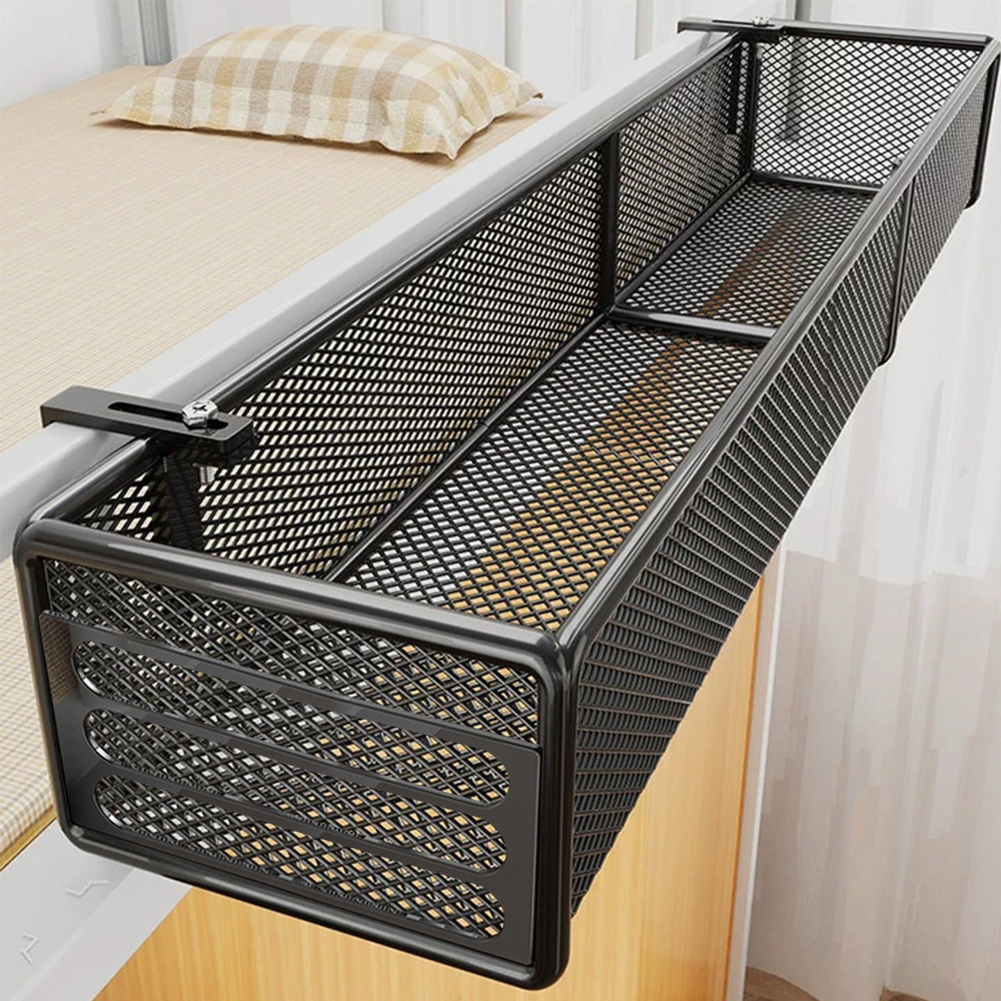 床边挂篮子宿舍床头置物架寝室收纳好物床上可调节悬挂式上铺神器