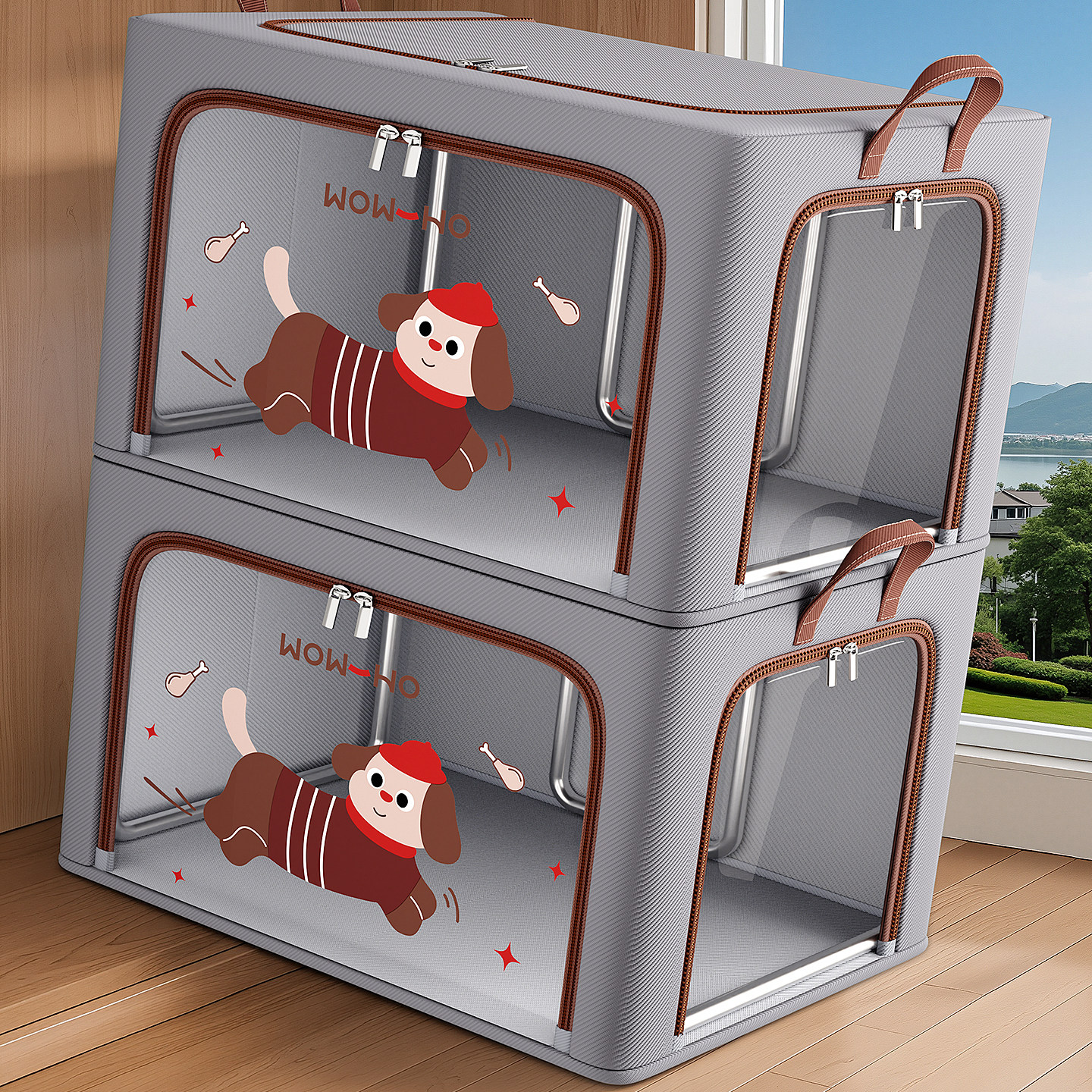 收纳箱大容量家用衣服被子专用百纳箱衣柜布艺可折叠储物整理箱子,收纳整理,收纳箱,淘宝优惠券,粉丝福利购,淘宝优惠卷