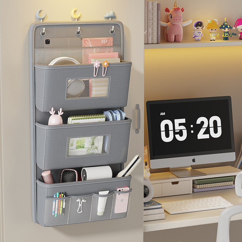 墙上置物架悬挂式网兜内衣内裤收纳袋大学生宿舍上铺整理必备神器