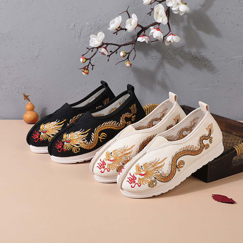 春夏男童汉服纯棉布鞋图片