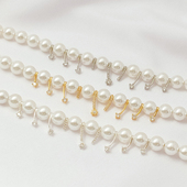 强保色14K包金镶锆石流星雨烟花吊坠手工diy锁骨链项链挂坠配饰