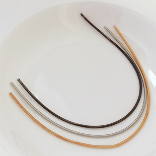 保色金白K黑軟彈簧套管繞線記憶手圈項圈護線管diy飾品配件20cm