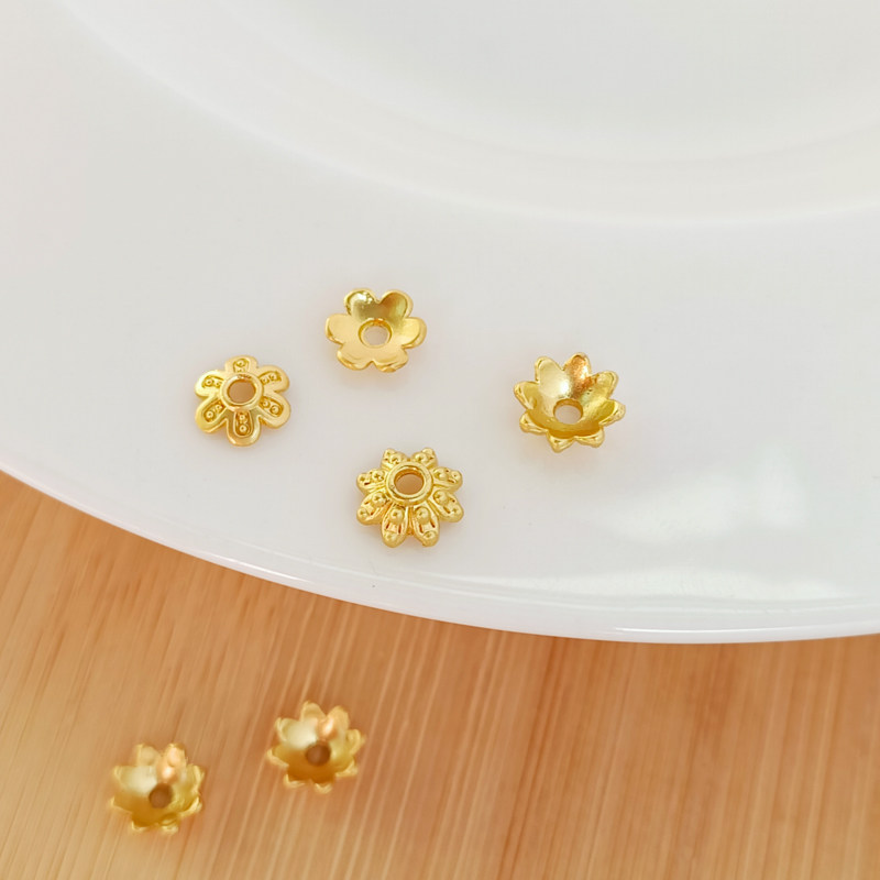 保色哑金八角花托六瓣8mm隔片图片