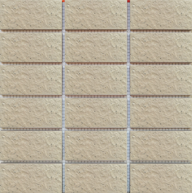 45×95mm外墙砖纸皮砖彩码砖浅黄色带黑点麻面小区物业多色可选