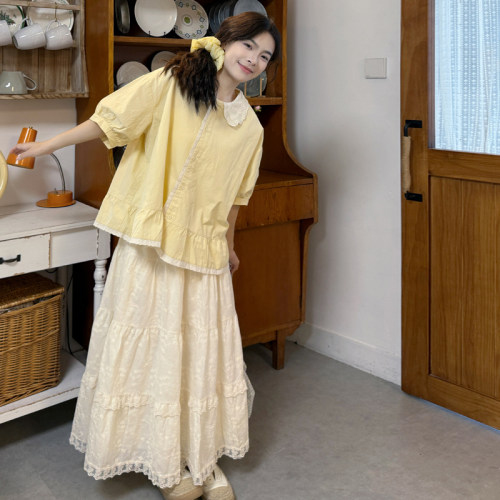 大码女装宽松遮肉减龄显瘦两件套