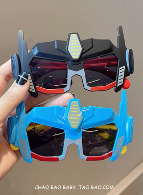 儿童眼镜男童女童防紫外线偏光太阳镜宝宝钢铁侠卡通硅胶软腿墨镜