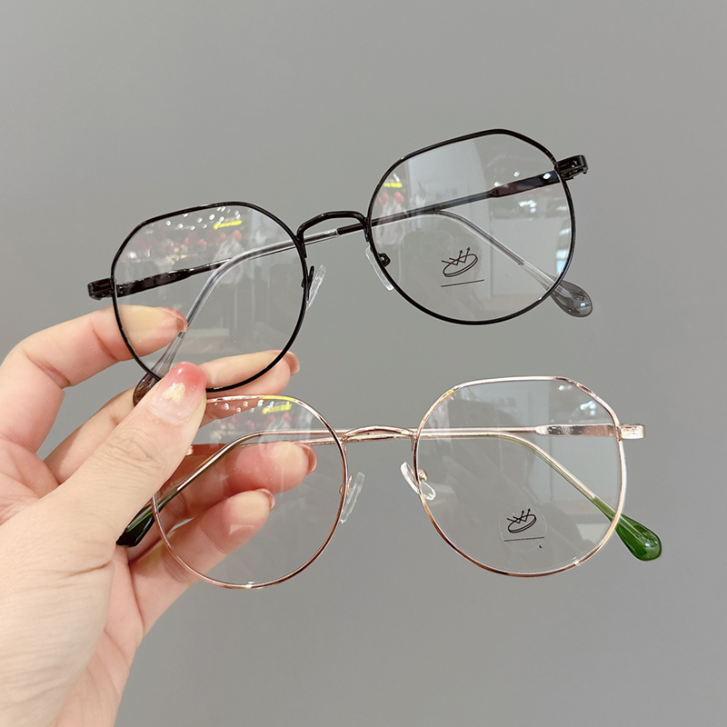 儿童平光镜男女童时尚简约金属防蓝光眼镜宝宝个性不伤眼护目镜潮