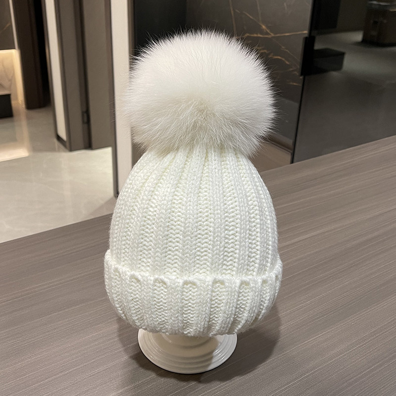 儿童帽子冬季新年红色狐狸毛球男女童加绒保暖毛线帽亲子套头帽潮,童装/婴儿装/亲子装,帽子,淘宝优惠券,粉丝福利购,淘宝优惠卷