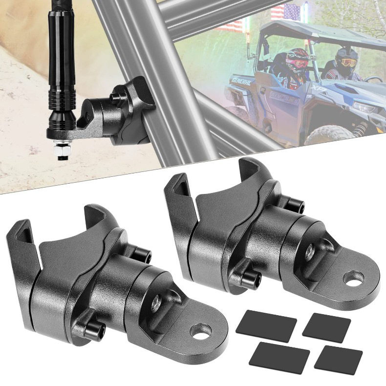 旗杆灯鞭灯360°可调节安装支架 1.5 -2 英寸UTV LED发光天线旗架