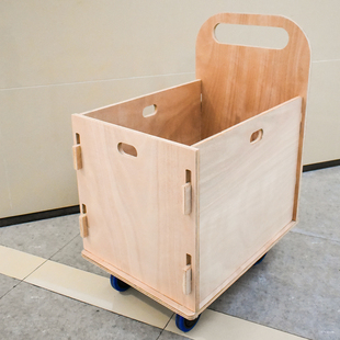 围栏手推车木板车乌龟车平板小推车周转车拉货车轻音木箱带万向轮