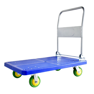 手推车小推车拉货车拖车折叠加厚平板车推货车轻音家用拉车搬运车