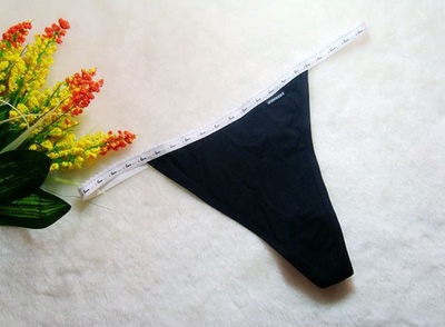 纯棉黑色女士丁字裤