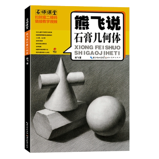 【旗舰正版】熊飞说石膏几何体 名师课堂 速写技法结构联考校考临摹范本初学入门教学教程画册 素描书自学零基础艺考美术绘画书籍