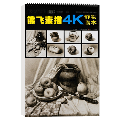 熊飞素描4K静物临本素描速写