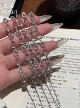 小红署天然水沫玉葫芦手链s925银镶嵌新中式轻奢设计送证书礼盒