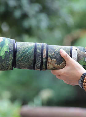 适用于CANON佳能100400mm大白防抖一代镜头迷彩炮衣保护套100-400