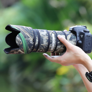 适用于佳能小白兔70-200f2.8IS一代二代镜头迷彩炮衣70200保护套
