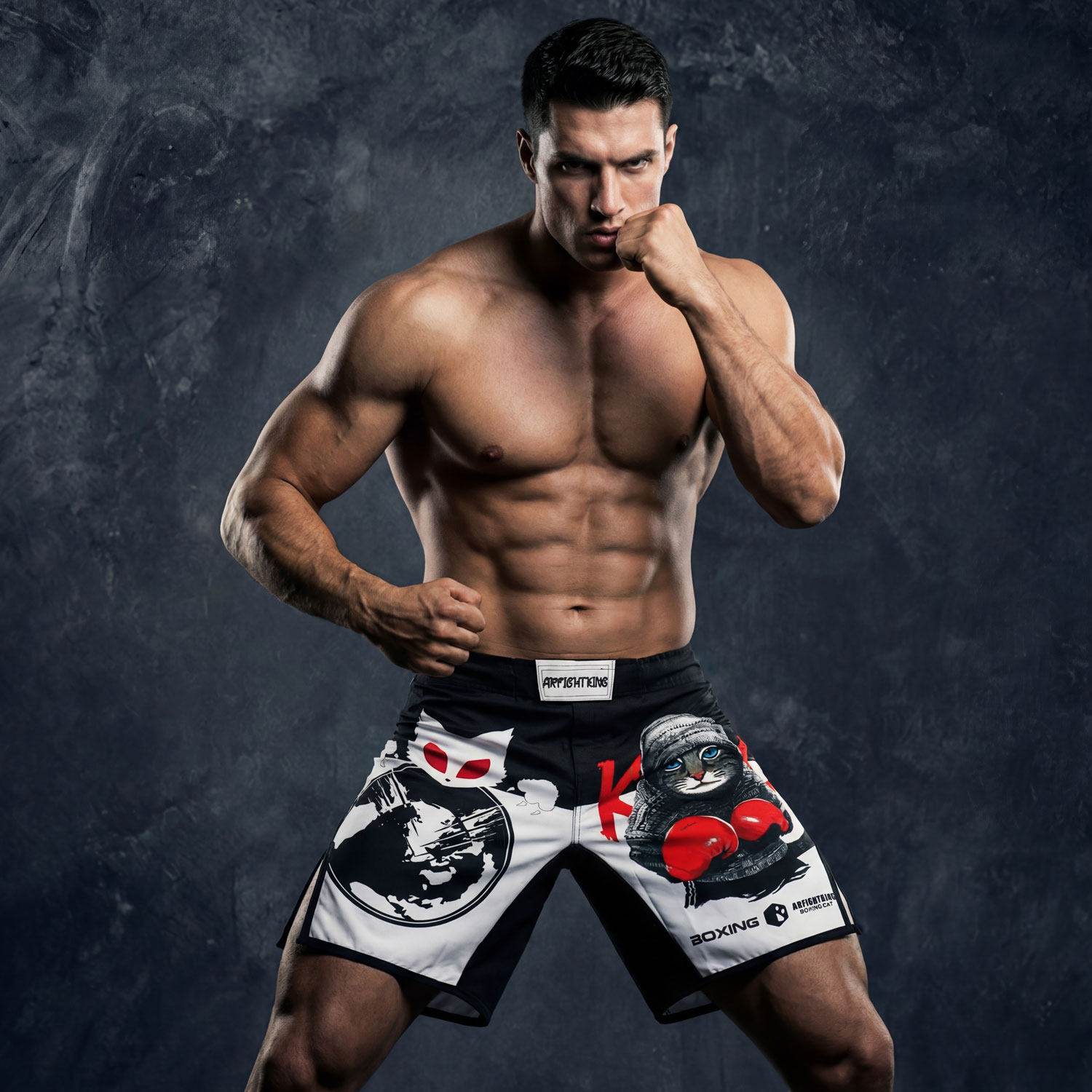 MMA搏击综合格斗踢拳训练散打短裤UFC泰拳击裤运动健身毒液耐磨夏