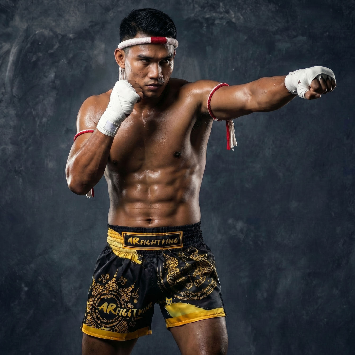 柔猴泰拳击格斗老虎MMA训练播求UFC短裤男搏击健身运动速干弹力夏