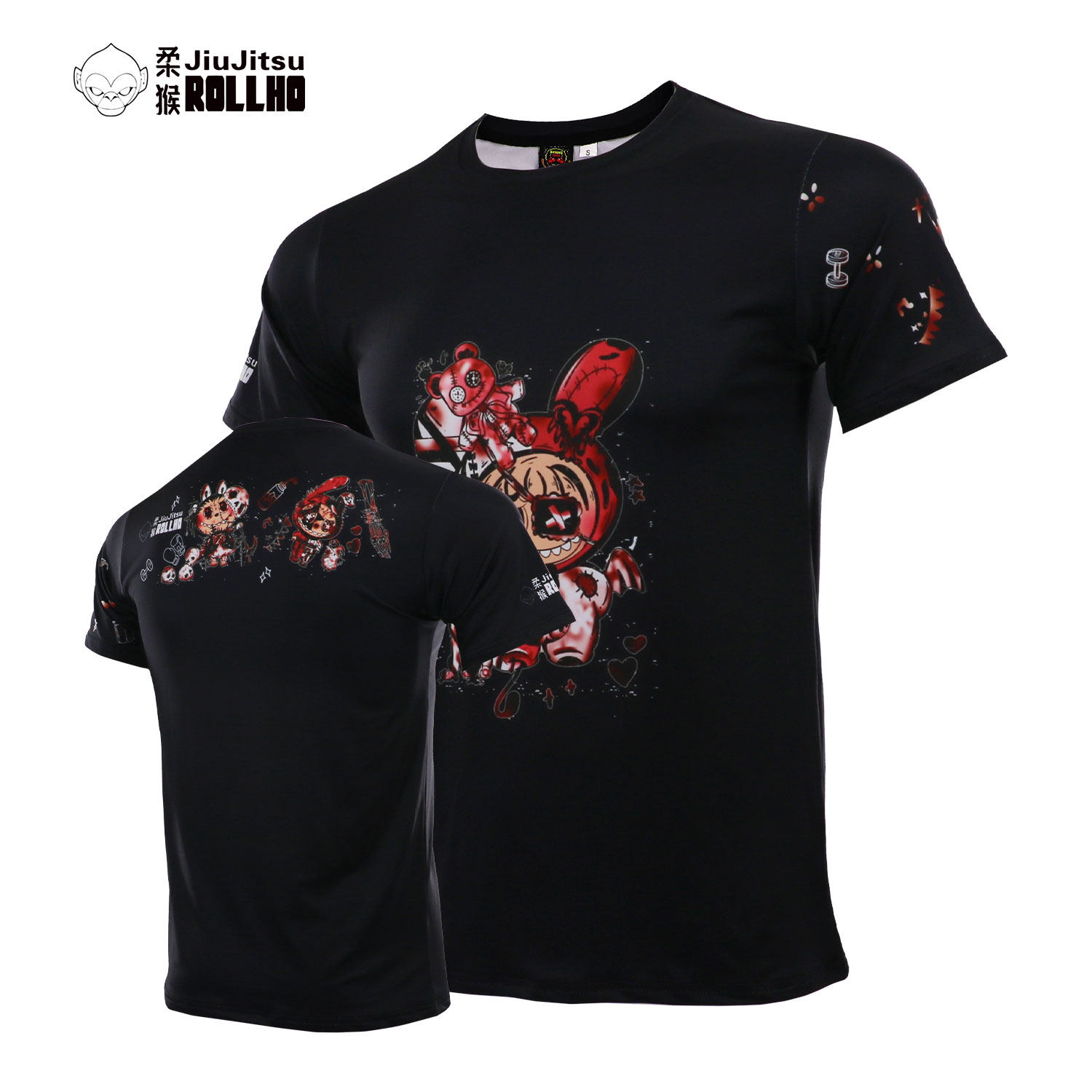 柔猴潮玩邪恶布偶拉布布联名运动速干T恤泰拳击格斗健身透气短袖,运动/瑜伽/健身/球迷用品,拳击服,淘宝优惠券,粉丝福利购,淘宝优惠卷