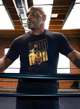 MMA泰拳击泰森MIKE TYSON拳王短袖UFC搏击综合格斗运动纯棉男T恤