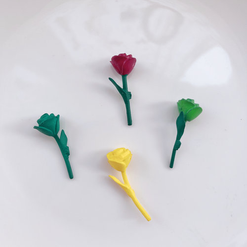 玫瑰花 diy奶油胶滴胶手机壳装饰散货配件 娃屋摆件默认有瑕