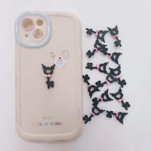 酷洛米钥匙配件 diy奶油胶手机壳材料 过家家玩具摆件 默认有瑕