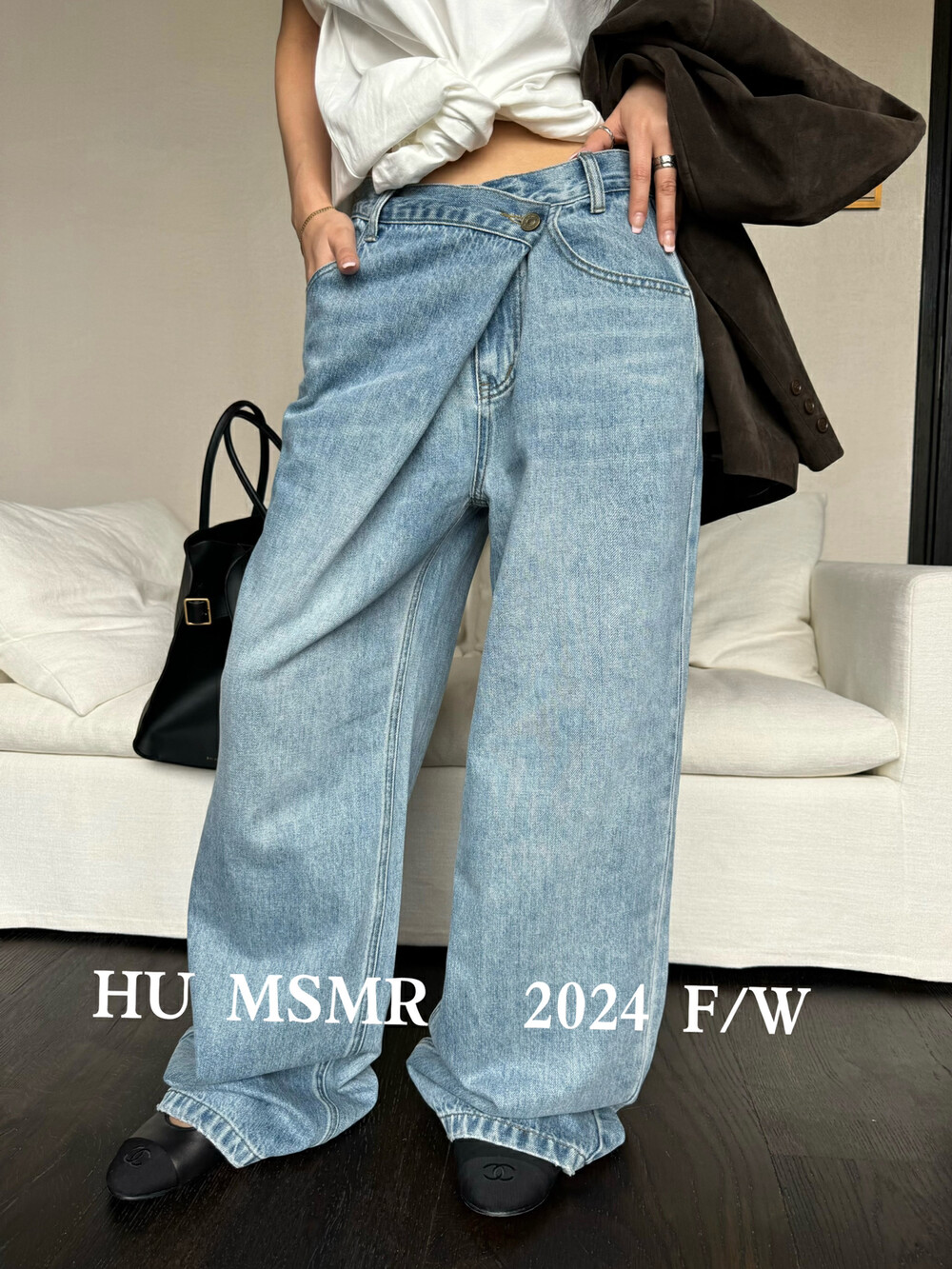 高腰牛仔裤2024秋季新款