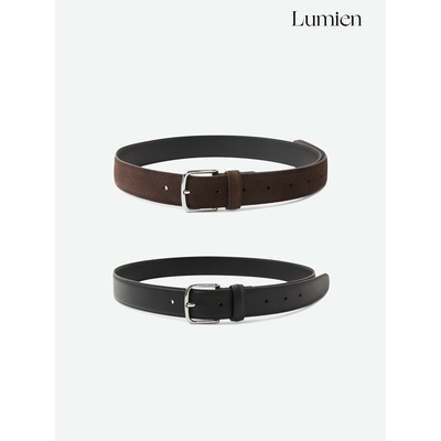 LUMIEN 反绒光面简约复古百搭牛皮腰带女LW6A161